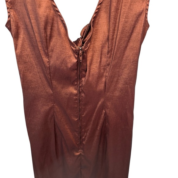 Pinup Couture Brown Off-Shoulder Midi Dress - Picture 6 of 9